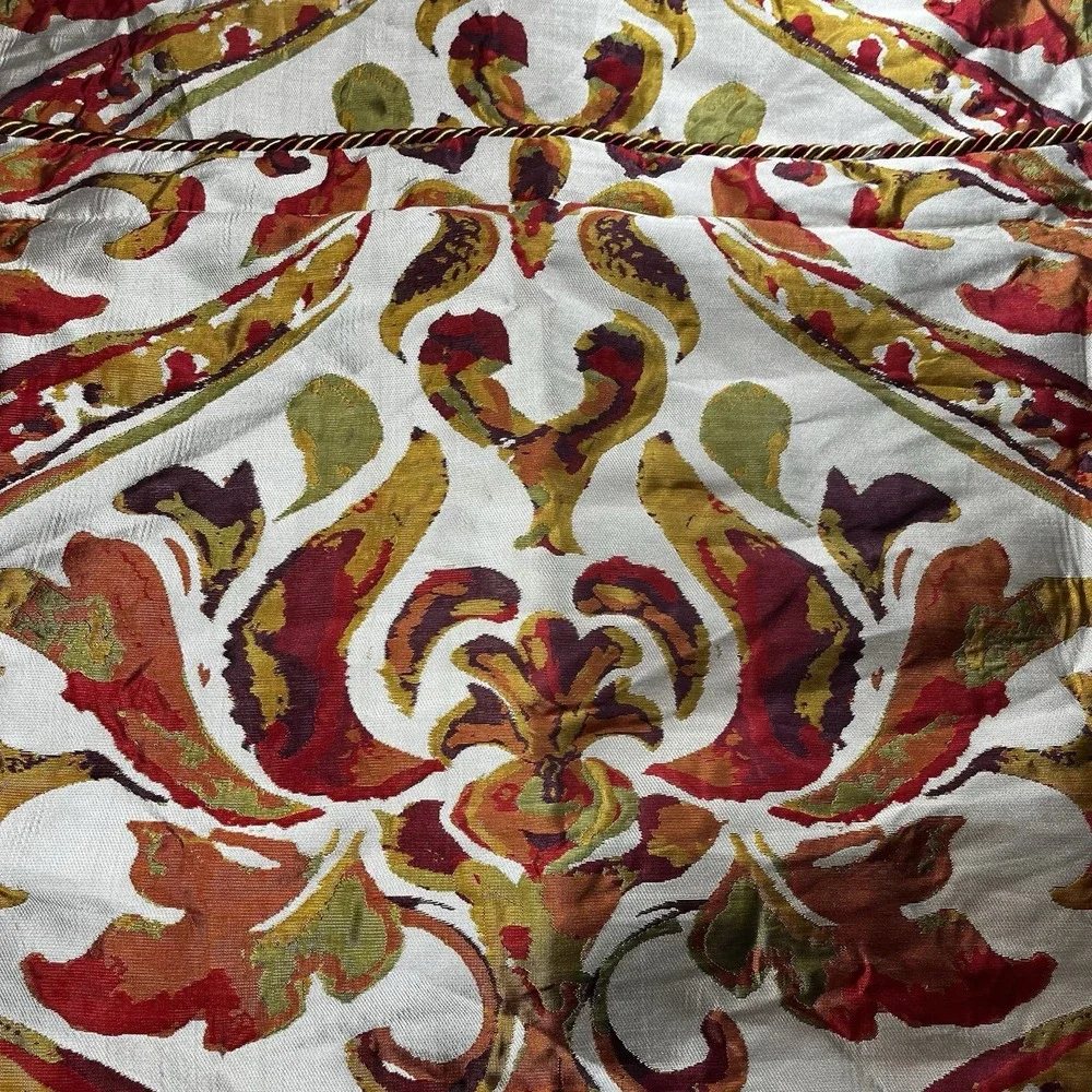 Sherry Kline Luxury Queen Pillow Shams Multicolor Braided‎ Trim P.C.H.F